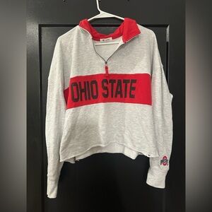 47 Brand Women’s Ohio State Cropped Quarter-Zip Pullover